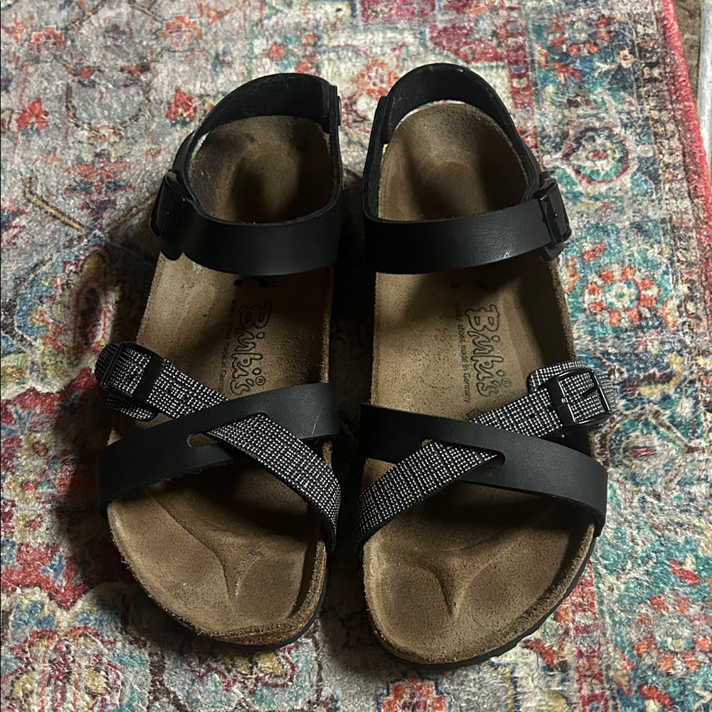 Birkis by Birkenstock Black Strappy Sandals